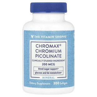 The Vitamin Shoppe, Chromax&reg; Chromium Picolinate, 200 mcg, 300 Softgels купить в Киеве и Украине