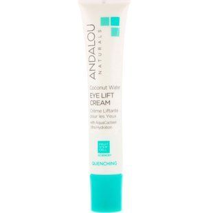 Подтягивающий крем для глаз с кокосовой водой, Quenching, Andalou Naturals, 0,60 ж. унц. (18 г) купить в Киеве и Украине