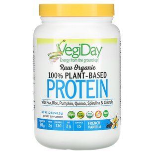 Plant-Based Protein French Vanilla Organic Natural Factors (Plant-Based Protein) 545 g