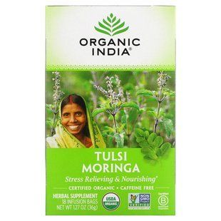 Tea Tulsi, Moringa, without caffeine, 18 infusion bags, 1.27 ounces (36 g)