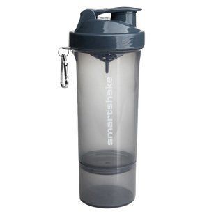 Shaker 2 in 1 with container at the bottom gray SmartShake (Slim Grey) 500 ml