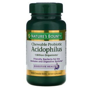 Пробиотики вкус клубники Nature's Bounty (Probiotic Acidophilus) 100 жевательных конфет купить в Киеве и Украине
