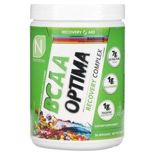 Nutrakey, BCAA Optima, BCAA, добавка Rainbow, 342 г (0,75 фунта)