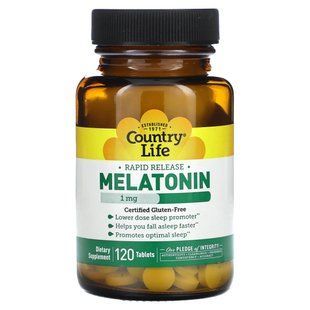 Мелатонін Country Life (Melatonin) 1 мг 120 таблеток