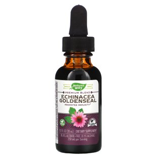 Эхинацея и гидрастис на 99.9% без спирта Nature's Way (Echinacea Goldenseal) 250 мг 30 мл купить в Киеве и Украине