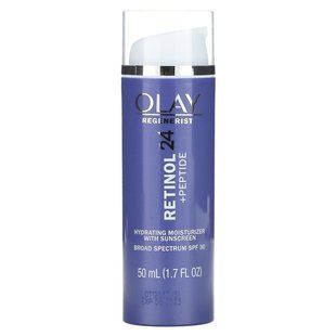 Olay, Regenerist, ретинол 24 + пептид, увлажняющее увлажняющее средство с солнцезащитным кремом, SPF 30, 50 мл (1,7 жидк. Унции)