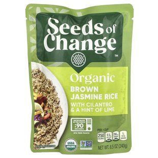 Seeds of Change, Organic Brown Jasmine Rice With Cilantro & A Hint of Lime, 8.5 oz (240 g) купить в Киеве и Украине