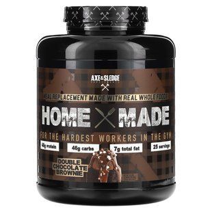 Axe & Sledge Supplements, Домашній замінник їжі, брауні з подвійним шоколадом, 2950 г (6,5 фунта)