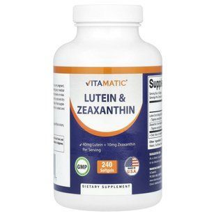 Vitamatic, Lutein & Zeaxanthin, 240 Softgels купить в Киеве и Украине