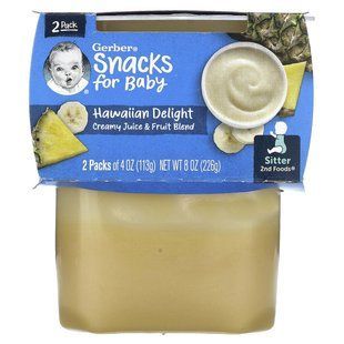 Gerber, Snacks for Baby, 2nd Foods, Hawaiian Delight, 2 Pack, 4 oz (113 g) Each купить в Киеве и Украине