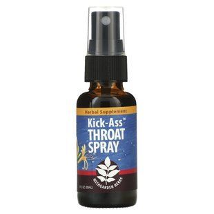 WishGarden Herbs, Kick-Ass&trade; Throat Spray, 1 fl oz (30 ml)