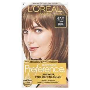 L'Or&eacute;al, Superior Preference, Luminous, Fade-Defying Color, 6 AM Light Amber Brown, 1 Application купить в Киеве и Украине