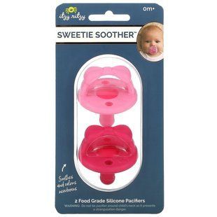 Itzy Ritzy, Pacifier, pacifier, from 0 months, cotton candy bow, watermelon, 2 pacifiers