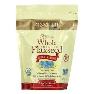 Органическое цельное льняное семя Spectrum Essentials (Organic Whole Premium Flaxseed) 425 г купить в Киеве и Украине
