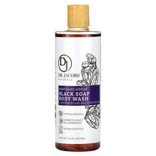 Dr. Jacobs Naturals, Plant-Based African Black Soap Body Wash, Lavender & Clary Sage Essential Oils, 16 oz (473 ml) купить в Киеве и Украине