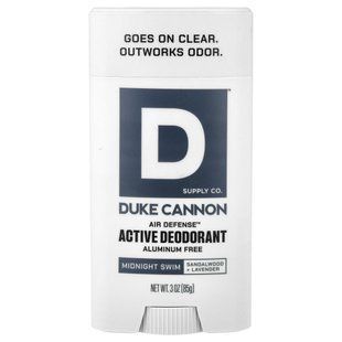 Duke Cannon Supply Co., Air Defense&trade; Active Deodorant, Aluminum Free, Midnight Swim, 3 oz (85 g)