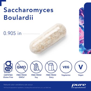 Сахароміцети Буларді Pure Encapsulations (Saccharomyces Boulardii) 60 капсул