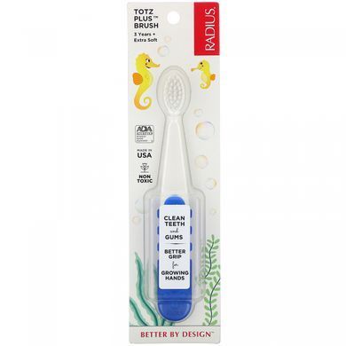 Childrens toothbrush white-blue RADIUS (Totz Toothbrush) 1 pc
