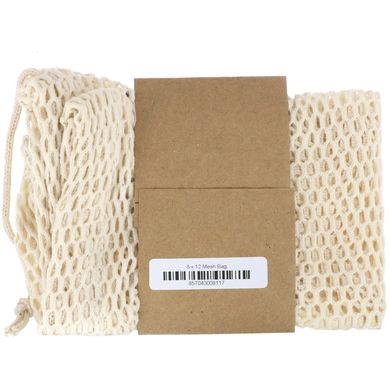 Сертифицированная сетчатая сумка из органического хлопка Wowe (Certified Organic Cotton Mesh Bag) 1 сумка 20 см х 30,5 см купить в Киеве и Украине
