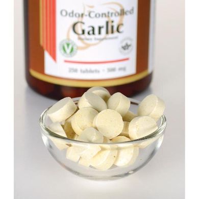 Контролируемый запахом чеснок, Odor-Controlled Garlic, Swanson, 500 мг, 250 таблеток купить в Киеве и Украине