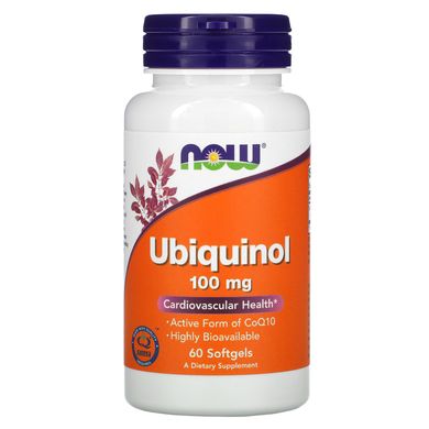 Убіхінол Now Foods (Ubiquinol) 100 мг 60 капсул