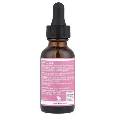 Leven Rose, 100% Pure & Organic Prickly Pear Cactus Seed Oil, 1 fl oz (30 ml) купить в Киеве и Украине