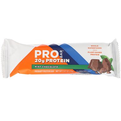Протеїнові батончики зі смаком шоколаду і м'яти ProBar (Protein Bar) 12 батончиків по 70 г