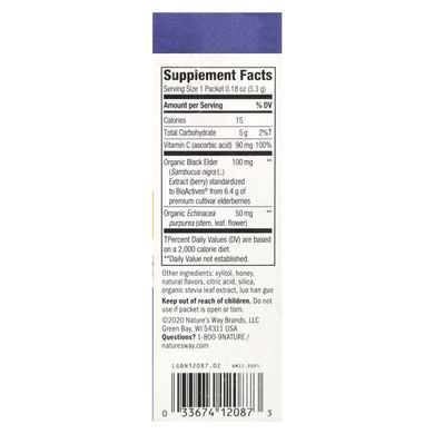 Черная бузина успокаивающий напиток лимон-ягоды Nature's Way (Sambucus Elderberry) 53 г купить в Киеве и Украине