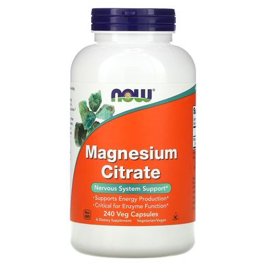 Магній цитрат Now Foods (Magnesium Citrate) 240 капсул