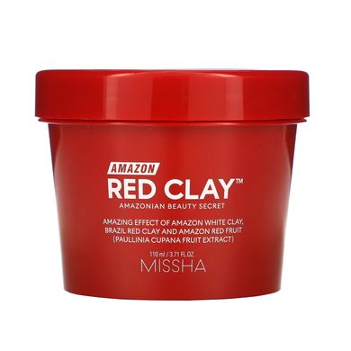 Missha, Amazon Red Clay, маска, що очищає, з червоною амазонською глиною, 110 мл (3,71 рідк. унції))