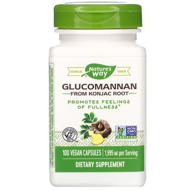 Глюкоманнан кон'яковий корінь Nature's Way (Glucomannan Konjac) +1995 мг 100 капсул