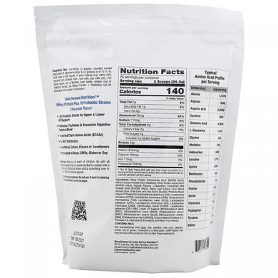 Сывороточный протеин и пробиотик, шоколадный вкус, Lake Avenue Nutrition, 907 г купить в Киеве и Украине