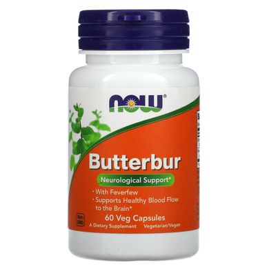 Білокопитник Now Foods (Butterbur) 60 рослинних капсул