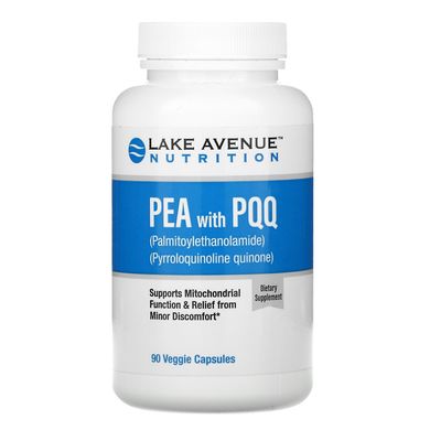 ПЕА (пальмітоілетаноламід) з PQQ, Lake Avenue Nutrition, 90 вегетаріанських капсул