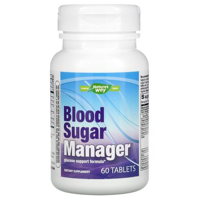 Blood Sugar Manager, регулятор рівня цукру в крові, Enzymatic Therapy, 60 таблеток