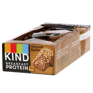 Протеїн для сніданку, мигдальне олія, KIND Bars, 8 упаковок по 2 батончика, по 1,76 унції (50 г) кожен
