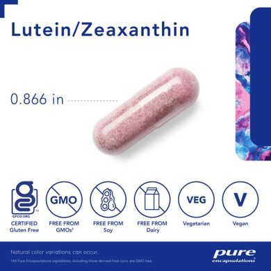 Лютеин Зеаксантин Pure Encapsulations (Lutein Zeaxanthin) 120 капсул купить в Киеве и Украине