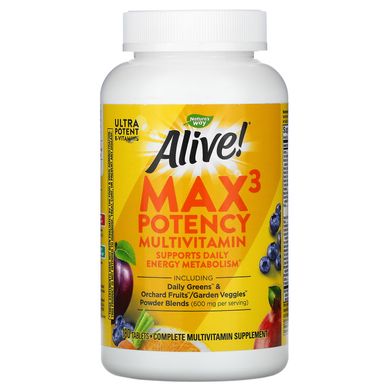 Мультивітаміни 3 таблетки в день Nature's Way (Alive! Max3 Daily Multi-Vitamin) 3 таблетки в день 180 таблеток
