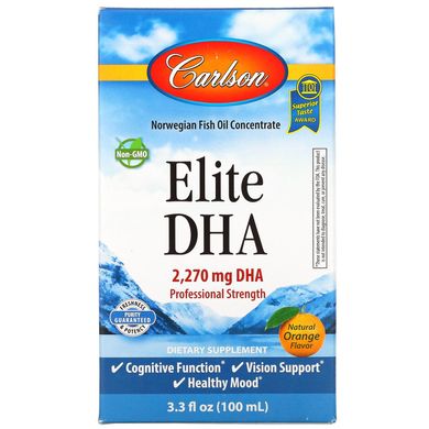 ДГК Carlson Labs (Elite DHA) 2270 мг 100 мл з апельсиновим смаком