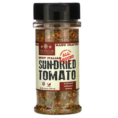 Пряний італійський в'ялений на сонці помідор, Spicy Italian Sun-Dried Tomato, The Spice Lab, 130,4 г