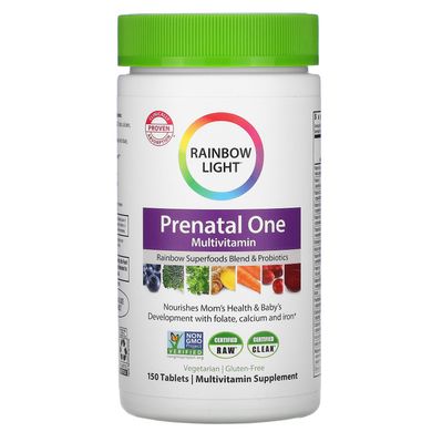 Пренатальні вітаміни, Prenatal One Multi-Vitamin, Rainbow Light, 150 таблеток