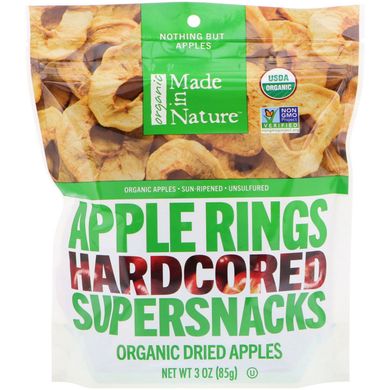 Сушеные яблоки органик Made in Nature (Apple Rings) 85 г купить в Киеве и Украине
