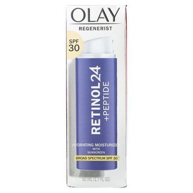 Olay, Regenerist, ретинол 24 + пептид, увлажняющее увлажняющее средство с солнцезащитным кремом, SPF 30, 50 мл (1,7 жидк. Унции) купить в Киеве и Украине
