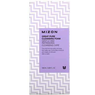 Mizon, Очищающая пенка Great Pure, 4,05 жидких унций (120 мл) купить в Киеве и Украине