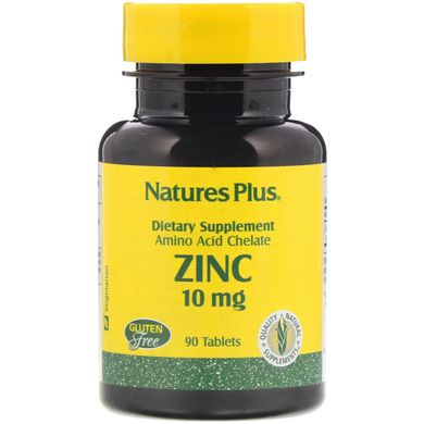 Цинк Nature's Plus (Zinc) 10 мг 90 таблеток