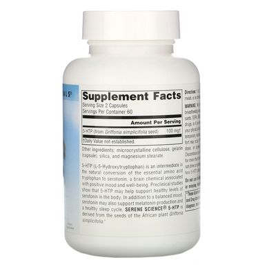 5-НТР 5-гідрокси L-триптофан Source Naturals 50 мг 120 капсул