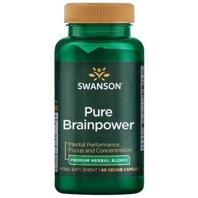 Чиста мозкова сила, Pure Brainpower, Swanson, 60 капсул