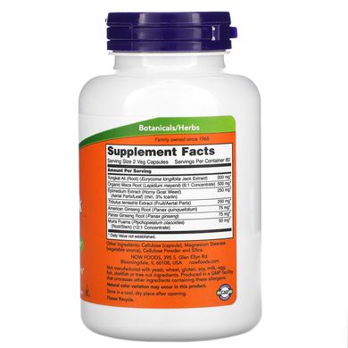 Тестостерон Now Foods (TestoJack 200) 120 рослинних капсул