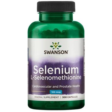 Селен-50 селенометіонін, Selenium L-Selenomethionine, Swanson, 100 мкг, 300 капсул