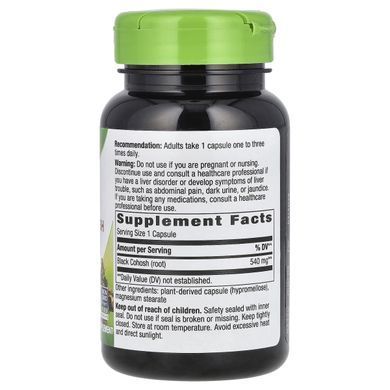 Bugbane (Cimicifuga), root, 540 mg, 100 vegetarian capsules